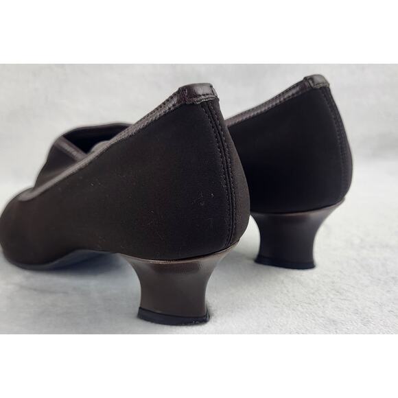 Thierry Robotin Oxford Fabric Stretch Italian Leather Slip On Pumps | EU 35 US 5 - Picture 3 of 8